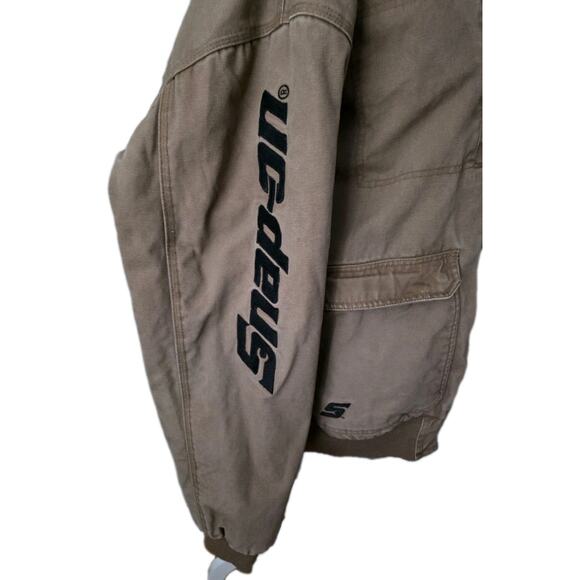 Vintage Official Snap-On Tools Quilted Canvas Jacket Mens Size 2XL Embroidered - Picture 3 of 16